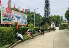 Xã lam Sơn chăm sóc hàng rào xanh