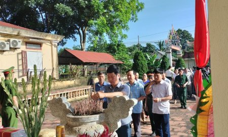 xã Lam Sơn tổ chức lễ dâng hương kỷ niệm 77 năm ngày Thương binh liệt sỹ